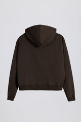 Acid Wash Oversized Hoodie in Brown